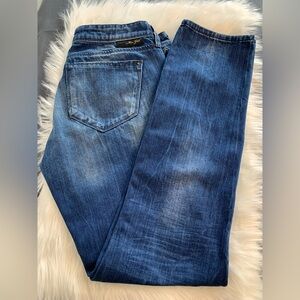 Mavi Gold Blue Straight Leg Jeans with Classic Fading